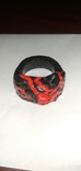 Ring "Vulcan" made of polymer with quartz crystals, photo number 7