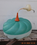 Chandelier, shade, plastic lamp "Pumpkin". Made in the USSR. Height 17 cm. Diameter 30 cm. No3, photo number 2