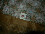 Винтажный невесомый шелковый платок с узорами,бежевый,натуральный шелк, фото №5