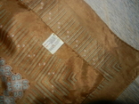Винтажный невесомый шелковый платок с узорами,бежевый,натуральный шелк, фото №6