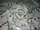 4colored легкий белый шелковый палантин, шаль, новый, фото №3