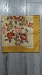 Bier marini,италия большой жолтый подписной платок с розами,роуль,новый, фото №4