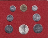 Vatican City set of 8 coins 1 2 5 10 20 50 100 ( 500 silver) Lire 1973 a/X - in cardboard, photo number 3