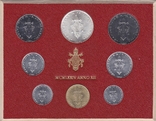 Vatican Vatican Set 8 coins 1 2 5 10 20 50 100 ( 500 silver) Lire 1974 a/X - in cardboard, photo number 2