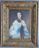 Painting Portrait of V. Rimskaya-Korsakova thin. F. C. Winterhalter Fabric Frame Reproduction, photo number 2