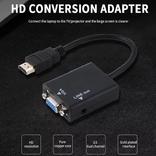 Переходник HDMI to VGA 1080P HD + шнур AUX Audio Cable 3,5 mm, фото №2