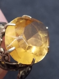 Серебряное кольцо 875 пр. с камнем, фото №5