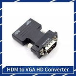 Переходник HDMI to VGA Converter HD + шнур Audio Cable 3,5 mm, фото №2