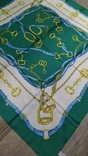 Италия!большой роскошный белый с зеленым платок с цепями, шаль, новый, фото №5