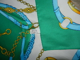 Италия!большой роскошный белый с зеленым платок с цепями, шаль, новый, фото №7