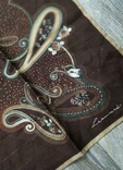 Leonardi,италия, большой коричневый подписной платок, клеймо, роуль,новый, фото №2