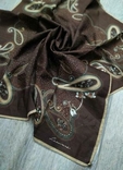 Leonardi,италия, большой коричневый подписной платок, клеймо, роуль,новый, photo number 3