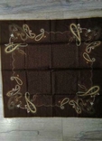 Leonardi,италия, большой коричневый подписной платок, клеймо, роуль,новый, numer zdjęcia 4