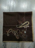 Leonardi,италия, большой коричневый подписной платок, клеймо, роуль,новый, фото №5