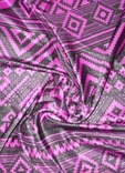 Платок косынка шелк атлас италия! орнамент фиолетовый, фото №3