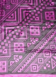 Платок косынка шелк атлас италия! орнамент фиолетовый, фото №4