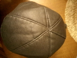 Leatherette hat with faux fur.Razm.58.Ukraine., photo number 4