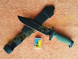 Охотничий тактический нож Columbia 2428B хаки с пластиковым чехлом 30см, numer zdjęcia 3