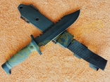 Охотничий тактический нож Columbia 2428B хаки с пластиковым чехлом 30см, фото №5
