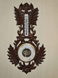Клеймо на цинке орёл H F резной барометр термометр очень старая Германия, фото №2