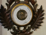 Клеймо на цинке орёл H F резной барометр термометр очень старая Германия, фото №6