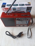 Компактный радиоприемник фонарик ФМ приемник на батарейках АА или батарея BL-5C USB MP3 Go, фото №4