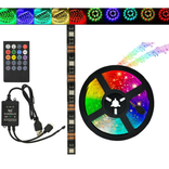 Світлодіодна стрічка SMD 5050 RGB LED 5 м IP65 з пультом та блоком живлення USB, 5м, photo number 2