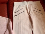 Комплект розовый новый: леггинсы, пуловер вязаный, р.S, фото №4