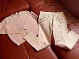 Комплект розовый новый: леггинсы, пуловер вязаный, р.S, фото №2