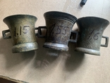 Three mortars with handles without pestles, photo number 7