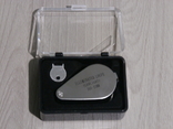 Ювелирная лупа Jeweler's metal loupe Silver Увеличение 30Х,линза 21мм,LED подсветка, photo number 4