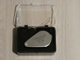 Ювелирная лупа Jeweler's metal loupe Silver Увеличение 30Х,линза 21мм,LED подсветка, photo number 7