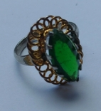 Green stone ring, photo number 5