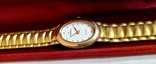 Romanson watch in 23k gilding on a bracelet in a case with a Swiss movement, photo number 4