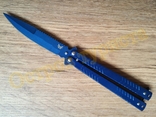 Нож-балисонг Синий металлик (нож-бабочка), фото №4
