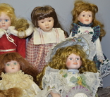 Большая коробка винтажных фарфоровых кукол. Европа, фото №6