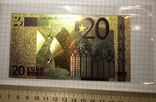 Gold souvenir banknote 20 Euro (24K) in a security file + certificate / souvenir, photo number 7