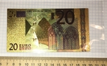 Gold souvenir banknote 20 Euro (24K) in a security file + certificate / souvenir, photo number 8