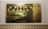 Gold souvenir banknote 20 Euro (24K) in a security file + certificate / souvenir, photo number 9