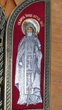 Икона Богородицы Почаевской. Серебро, эмаль, позолота. Изготовлена в Сербии, фото №8