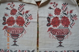 Embroidered towel old Ukrainian "Roses". Hemp cloth. Cross-stitch. 260x46 cm No. 2, photo number 8