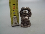 Figure: miniature, figurine, Chinese god of luck, silver 925 hallmark, weight 27.96 g, height 3.5 cm, photo number 3