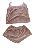 Женский велюровый комплект для дома 4в1 майка шорты штаны и халат, photo number 3