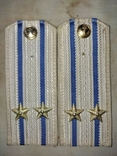 Vintage. Shoulder straps ceremonial (silver), Lieutenant Colonel of Aviation of the USSR Navy, photo number 2