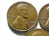 1 цент 1964, 1968, 1969 США, фото №4