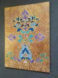 The ornament is decorative. Made of fiberboard acrylic, varnished, size 30*22 cm., photo number 7