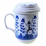 Чашка заварочная с ситом Синие цветы, фото №2