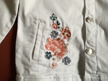 Джинсовая куртка, вышивка, жемчуг, р.13-14 лет, фото №8