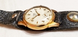 Watches Mayak gold-plated with guillushed dial PCZ USSR, photo number 4