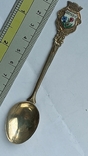 Souvenir spoon - Courmayeur resort, Italian Alps, silver, 11 grams, photo number 2